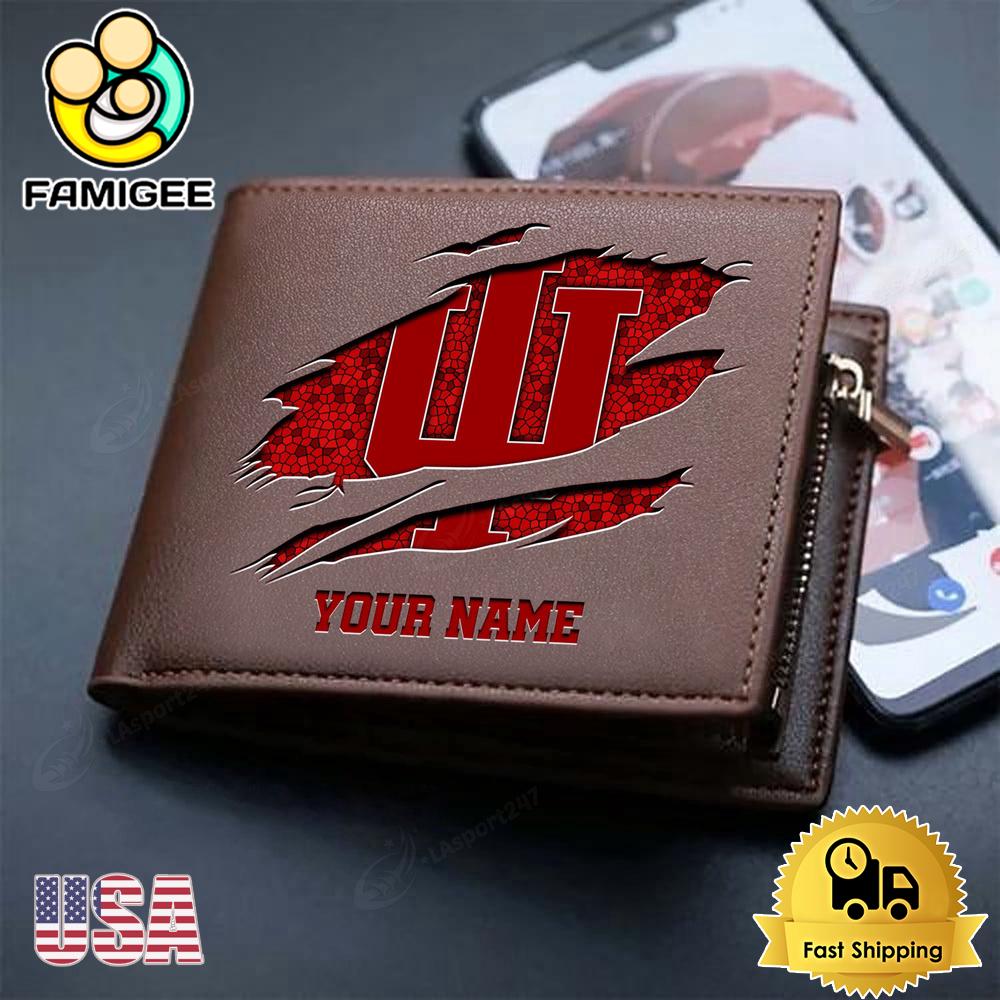 NCAA Indiana Hoosiers Team Logo New Design 2025 Custom Men's Leather Wallet NCAA Indiana Hoosiers Team Logo New Design 2025 Custom Men's Leather Wallet