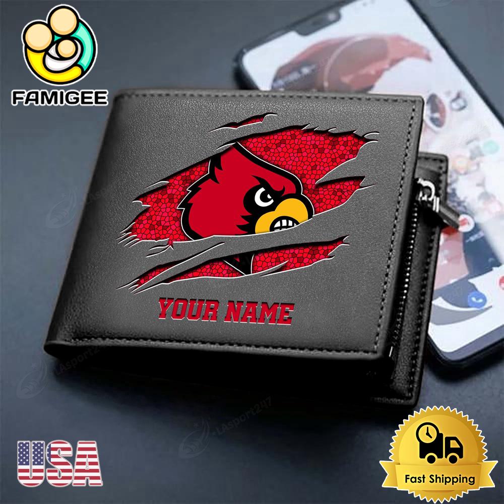 NCAA Louisville Cardinals Team Logo New Design 2025 Custom Men's Leather Wallet NCAA Louisville Cardinals Team Logo New Design 2025 Custom Men's Leather Wallet