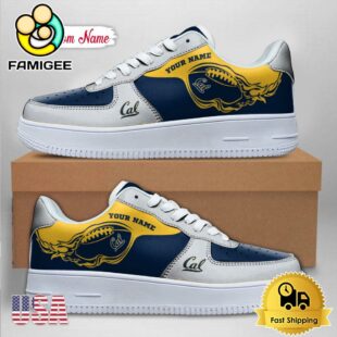 Custom NCAA California Golden Bears Air Force 1 Shoes With New Team Logo
