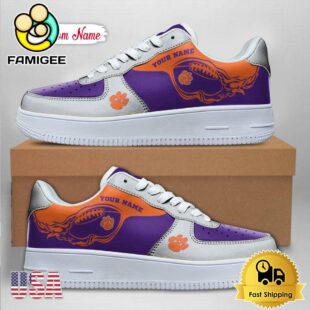 Custom NCAA Clemson Tigers Air Force 1 Shoes With New Team Logo