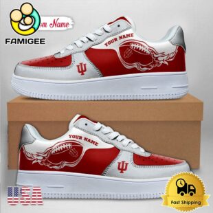 Custom NCAA Indiana Hoosiers Air Force 1 Shoes With New Team Logo