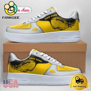 Custom NCAA Iowa Hawkeyes Air Force 1 Shoes With New Team Logo