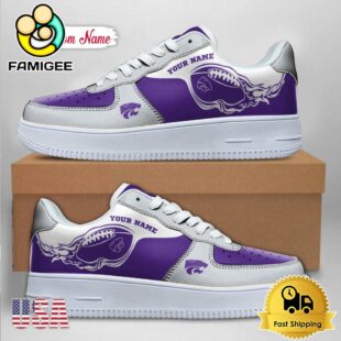 Custom NCAA Kansas State Wildcats Air Force 1 Shoes With New Team Logo