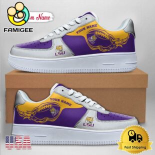 Custom NCAA LSU Tigers Air Force 1 Shoes With New Team Logo