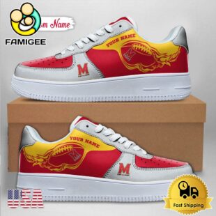 Custom NCAA Maryland Terrapins Air Force 1 Shoes With New Team Logo