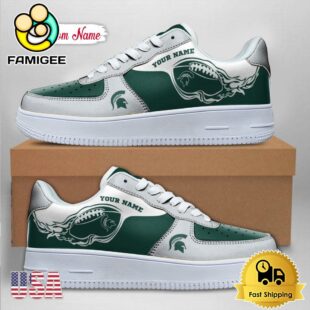Custom NCAA Michigan State Spartans Air Force 1 Shoes With New Team Logo