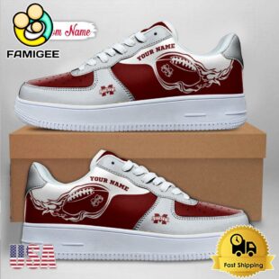 Custom NCAA Mississippi State Bulldogs Air Force 1 Shoes With New Team Logo