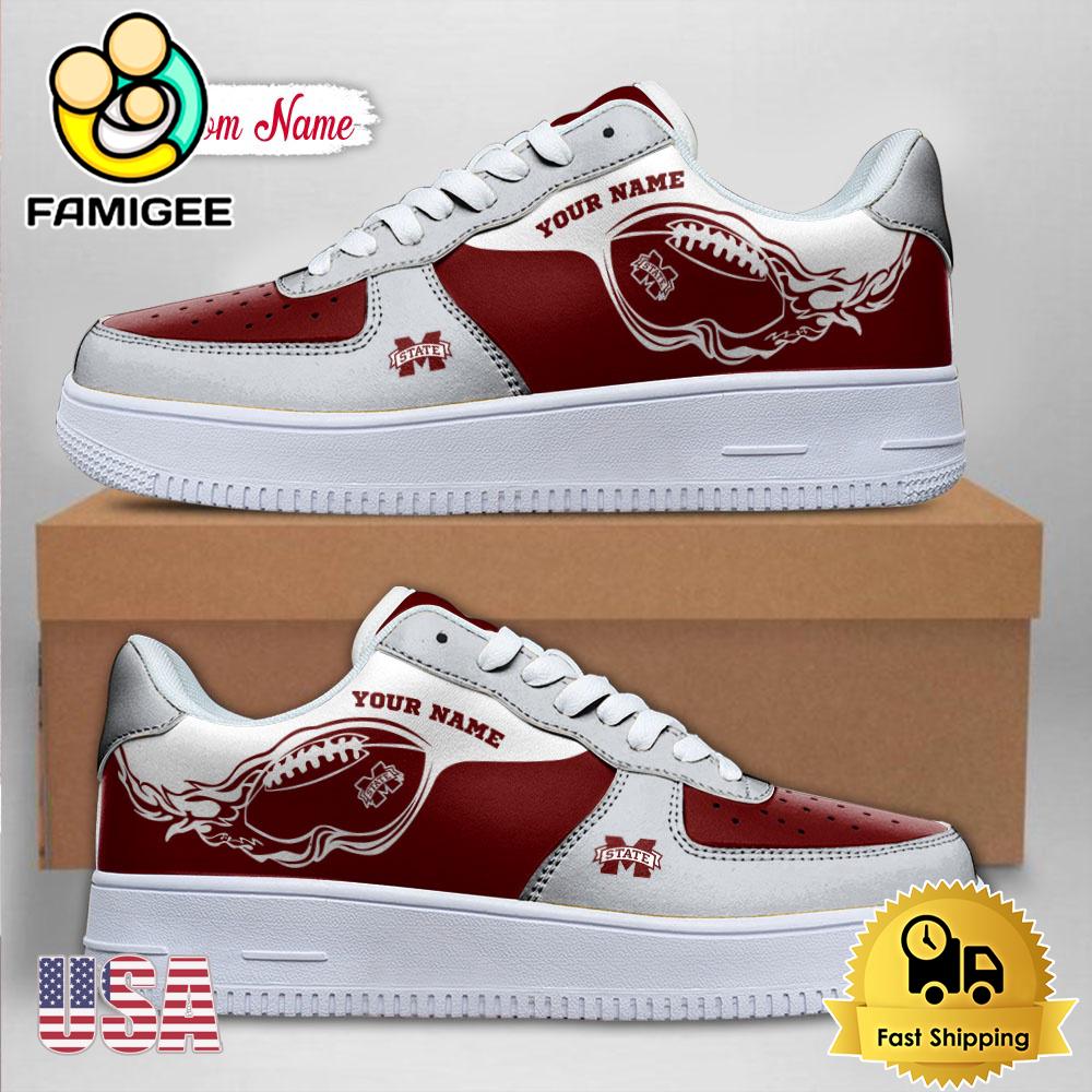 Custom NCAA Mississippi State Bulldogs Air Force 1 Shoes With New Team Logo Custom NCAA Mississippi State Bulldogs Air Force 1 Shoes With New Team Logo