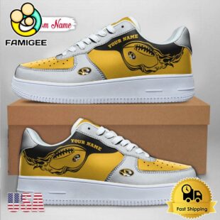 Custom NCAA Missouri Tigers Air Force 1 Shoes With New Team Logo