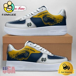 Custom NCAA Notre Dame Fighting Irish Air Force 1 Shoes With New Team Logo