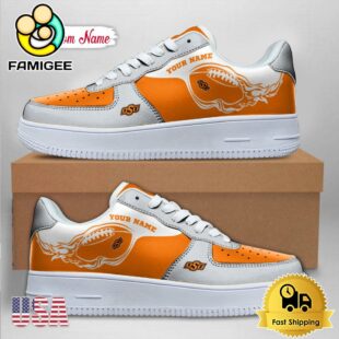 Custom NCAA Oklahoma State Cowboys Air Force 1 Shoes With New Team Logo