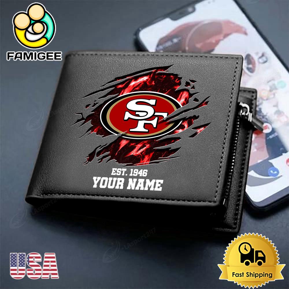 NFL San Francisco 49ers Team Logo New Design 2025 Custom Men's Leather Wallet NFL San Francisco 49ers Team Logo New Design 2025 Custom Men's Leather Wallet
