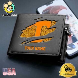 Custom Tennessee Volunteers Team Logo Men's Leather Wallet