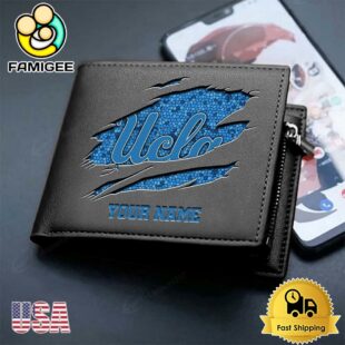Custom UCLA Bruins Team Logo Men's Leather Wallet