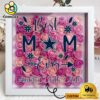 Dallas Cowboys Colors Square Custom Name Flower Shadow Box, Gift For Mother's Day