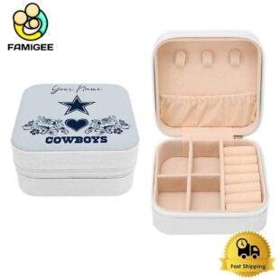 Dallas Cowboys Custom Name Heart Pattern Jewelry Box