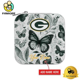 Green Bay Packers Custom Name Beautiful Butterfly Jewelry Box
