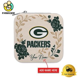 Green Bay Packers Custom Name Flower Gathering Pattern Jewelry Box