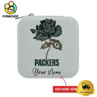 Green Bay Packers Custom Name Rose Jewelry Box