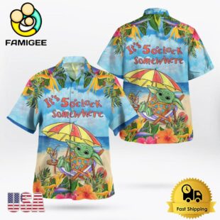 It's 5 O'Clock Somewhere Music Vintage Hawaiian Shirt