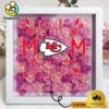 Kansas City Chiefs Colors Square Custom Name Flower Shadow Box, Gift For Mother's Day
