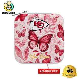 Kansas City Chiefs Custom Name Beautiful Butterfly Jewelry Box