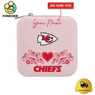 Kansas City Chiefs Custom Name Heart Pattern Jewelry Box