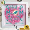 Miami Dolphins Colors Heart Custom Name Flower Shadow Box, Gift For Mother's Day