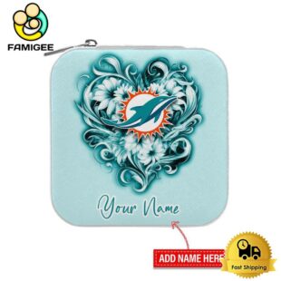 Miami Dolphins Custom Name Chic Fantasy Jewelry Box