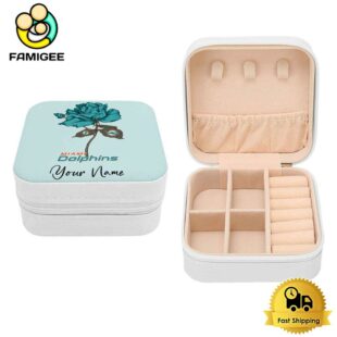 Miami Dolphins Custom Name Rose Jewelry Box
