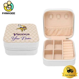 Minnesota Vikings Custom Name Pattern Jewelry Box
