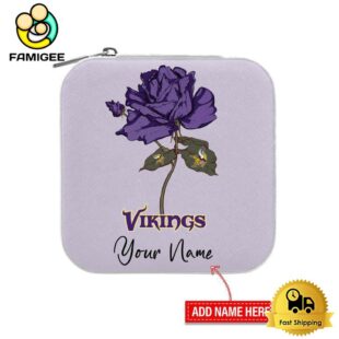 Minnesota Vikings Custom Name Rose Jewelry Box