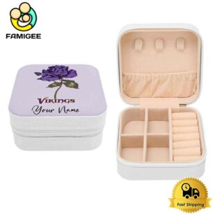 Minnesota Vikings Custom Name Rose Jewelry Box