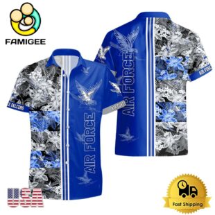 NCAA Air Force Falcons Tropical Floral Design Hawaiian Shirt