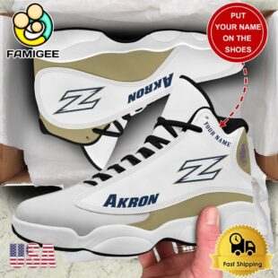 NCAA Akron Zips New Team Logo Custom Air Jordan 13 Shoes