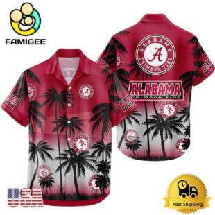 NCAA Alabama Crimson Tide Coconut Forest Tropical Style Hawaiian Shirt
