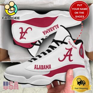 NCAA Alabama Crimson Tide New Team Logo Custom Air Jordan 13 Shoes