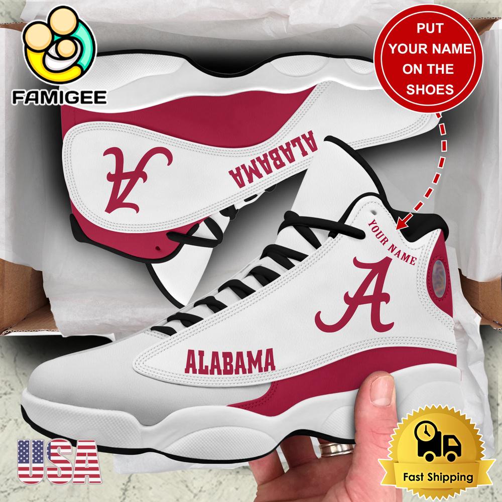 NCAA Alabama Crimson Tide New Team Logo Custom Air Jordan 13 Shoes NCAA Alabama Crimson Tide New Team Logo Custom Air Jordan 13 Shoes