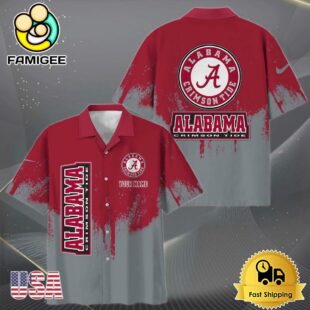 NCAA Alabama Crimson Tide Paint Splatter Custom Hawaiian Shirt