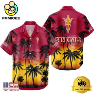 NCAA Arizona State Sun Devils Coconut Forest Tropical Style Hawaiian Shirt