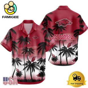 NCAA Arkansas Razorbacks Coconut Forest Tropical Style Hawaiian Shirt