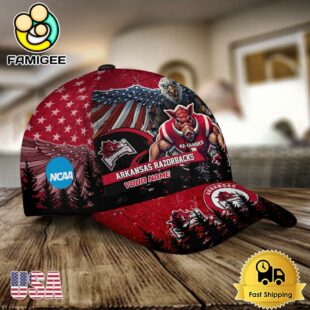 NCAA Arkansas Razorbacks Mascot Logo Custom Name Baseball Cap