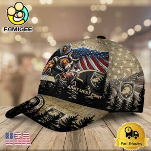 NCAA Army Black Knights Mascot Logo Custom Name Baseball Cap
