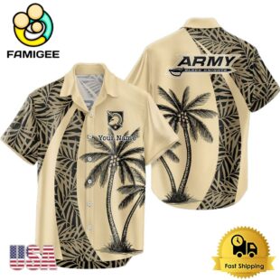 NCAA Army Black Knights Palm Tree Logo Custom Hawaiian Shirt