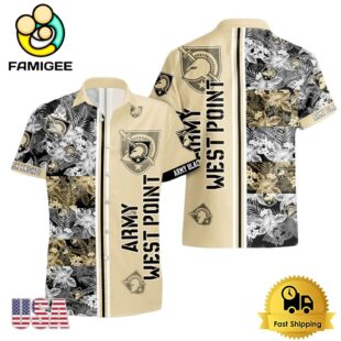 NCAA Army Black Knights Tropical Floral Design Hawaiian Shirt