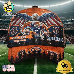 NCAA Auburn Tigers Mascot Logo Custom Name Baseball Cap