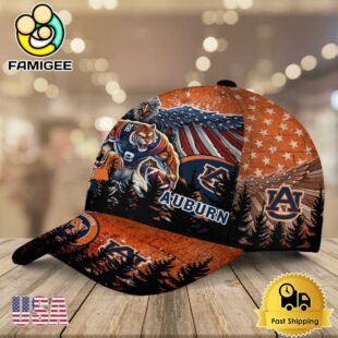 NCAA Auburn Tigers Mascot Logo Custom Name Baseball Cap