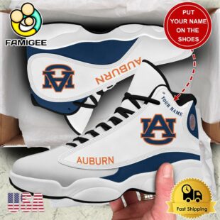 NCAA Auburn Tigers New Team Logo Custom Air Jordan 13 Shoes