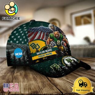 NCAA Baylor Bears Mascot Logo Custom Name Baseball Cap