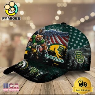NCAA Baylor Bears Mascot Logo Custom Name Baseball Cap